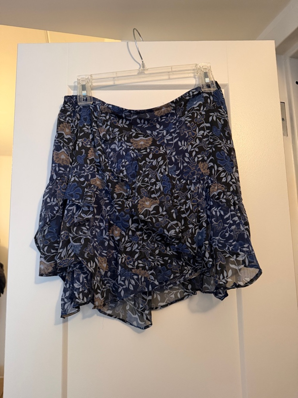 Free people Floral Layered Navy Skirt